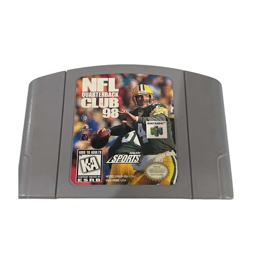 NFL‎ Quarterback Club 98 Nintendo N64 Game Cartridge NUS-NQ8E-USA Acclaim Sports